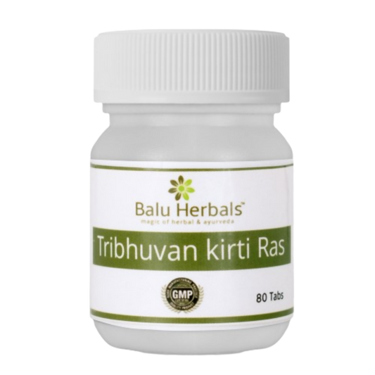 Buy Balu Herbals Tribhuvanakirti Ras Tablets from DrMediCart, Ship from India to USA