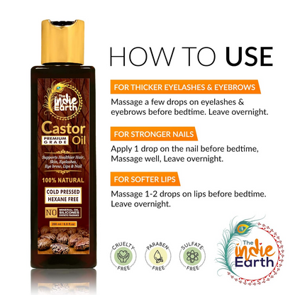 The Indie Earth Premium Grade 100% Pure Castor Oil