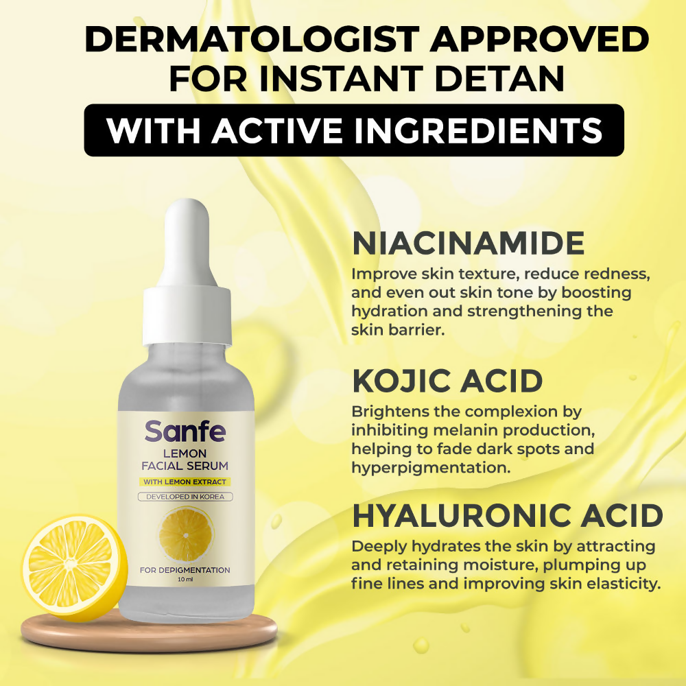 Sanfe Instant Depigmentation Lemon Facial Serum