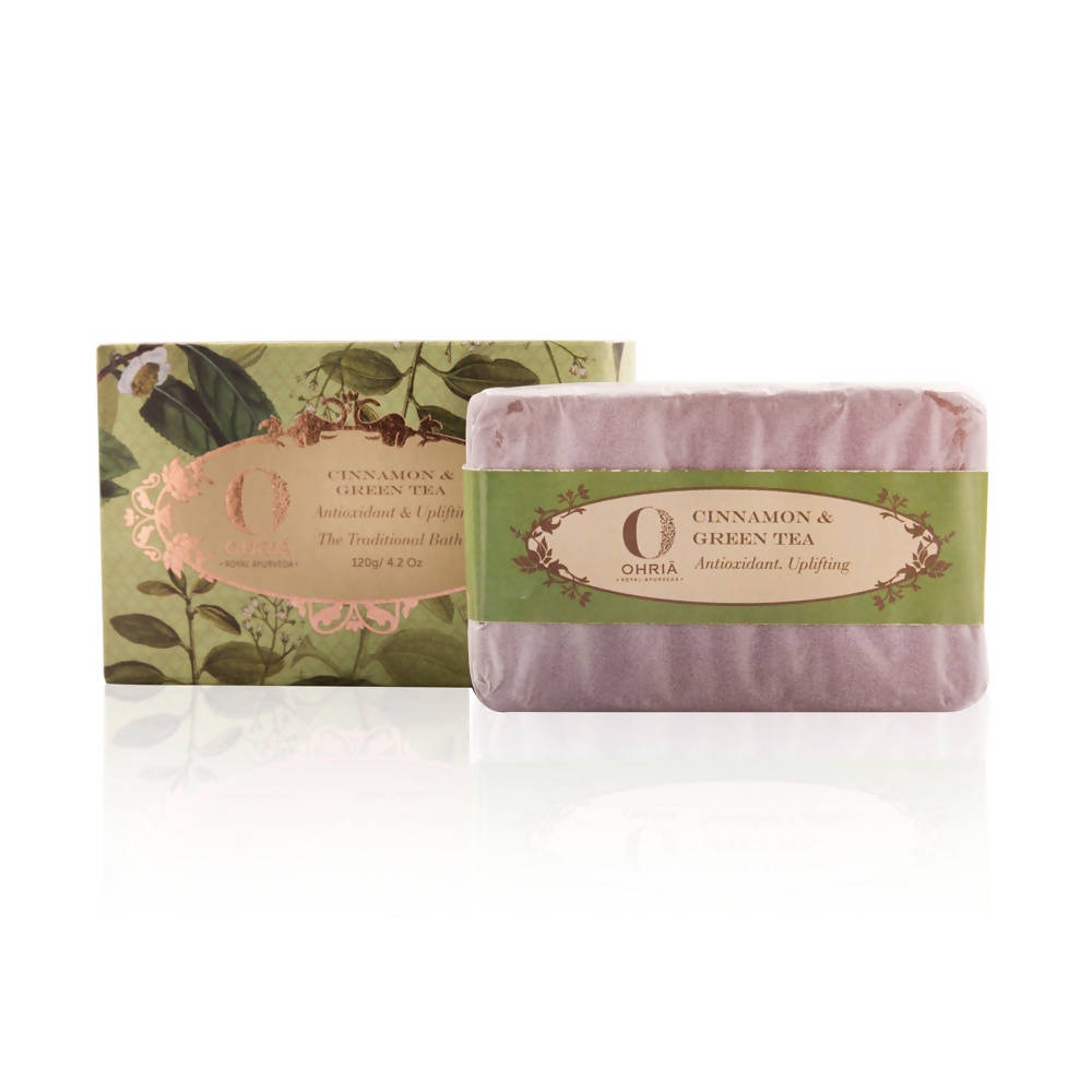 Ohria Ayurveda Green Tea And Cinnamon Bathing Bar