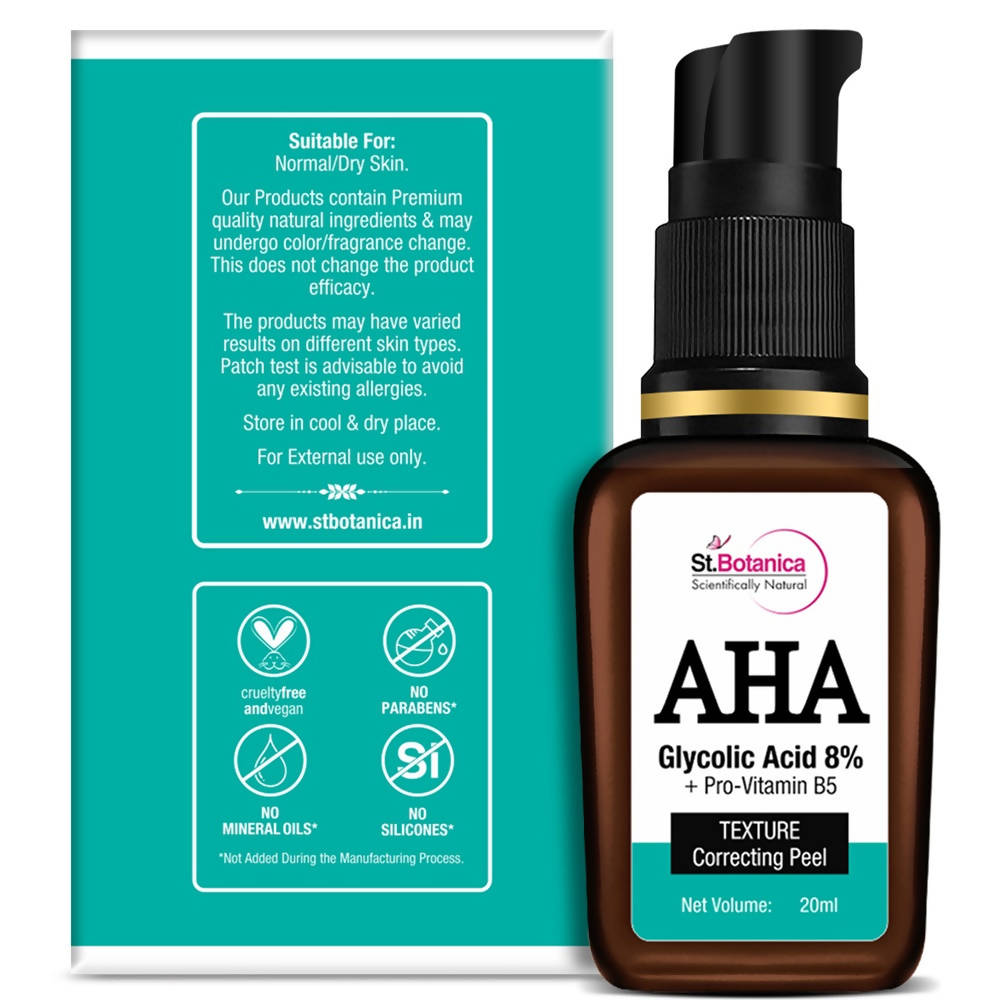 St.Botanica AHA Glycolic Acid 8% + Pro-Vitamin B5 Texture Correcting Peel