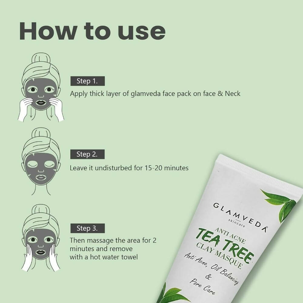 Glamveda Tea Tree Anti Acne Mud Mask - DrMediCart