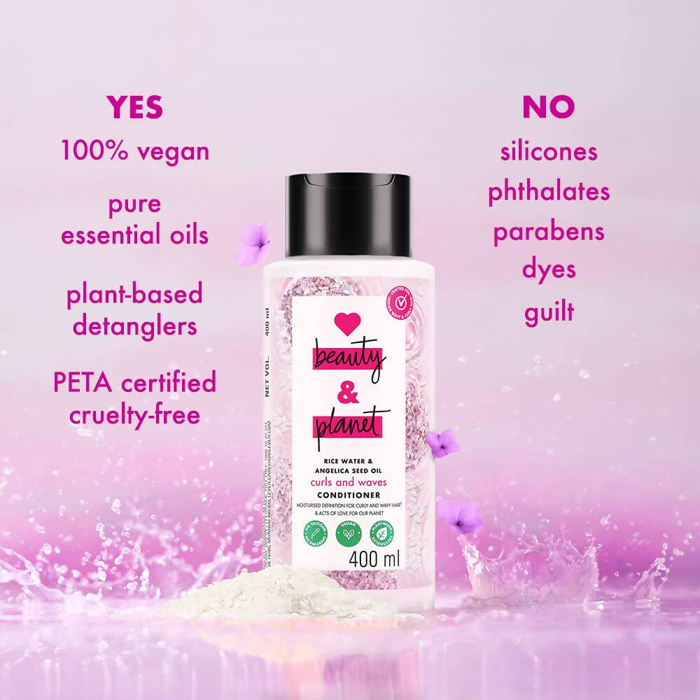 Love Beauty And Planet Rice Water & Angelica Seed Oil Curl & Waves Conditioner