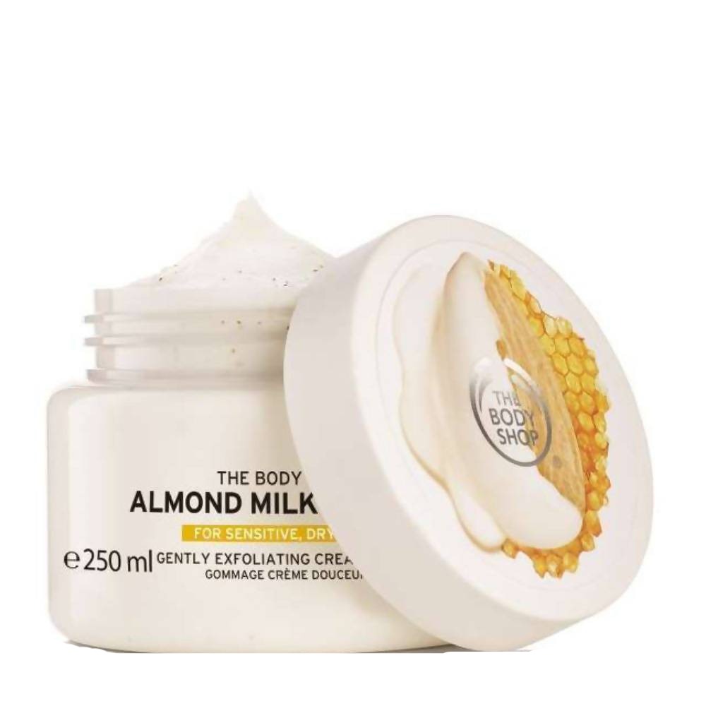 Buy The Body Shop Almond Milk & Honey Gently Exfoliating Cream Scrub from DrMediCart, Ship from India to USA