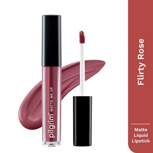 Buy Pilgrim Matte Me Up Liquid Lipstick Flirty Rose from DrMediCart, Ship from India to USA