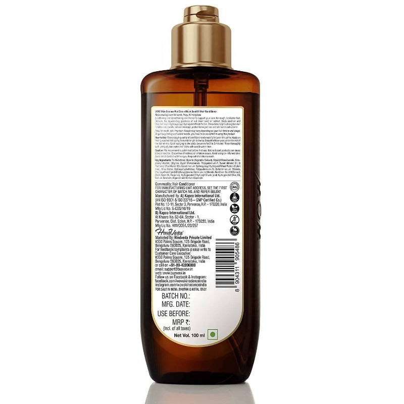 Wow Skin Science Red Onion Black Seed Oil Hair Conditioner - Drmedicart