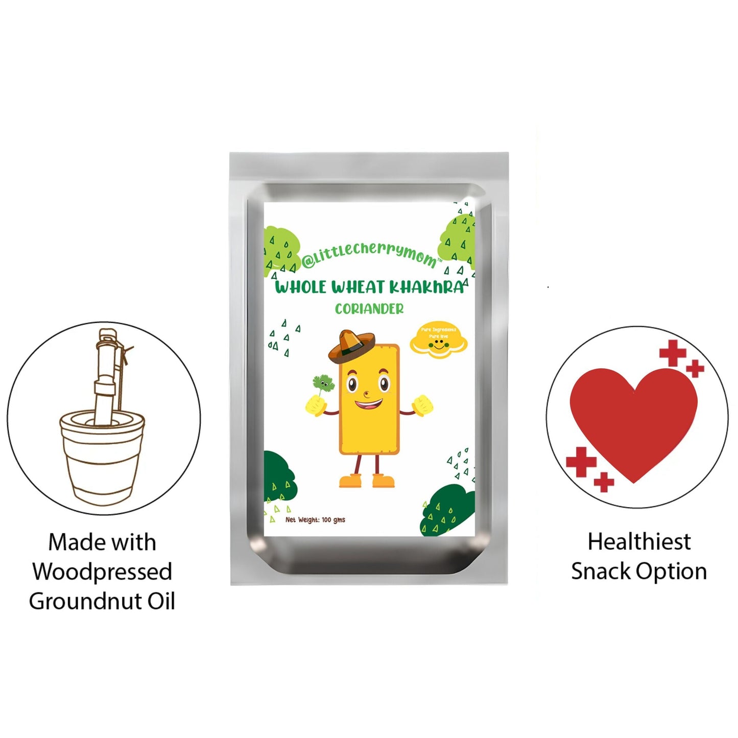 Littlecherrymom Whole Wheat Khakhra – Coriander