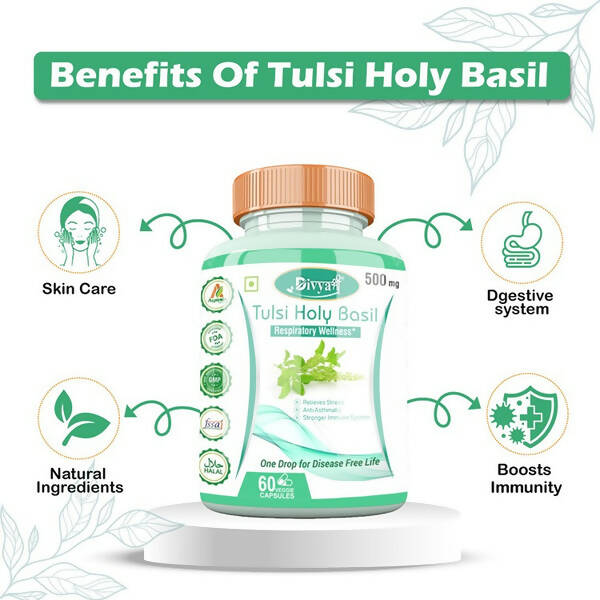 Divya Shree Tulsi Holy Basil Veggie Capsules