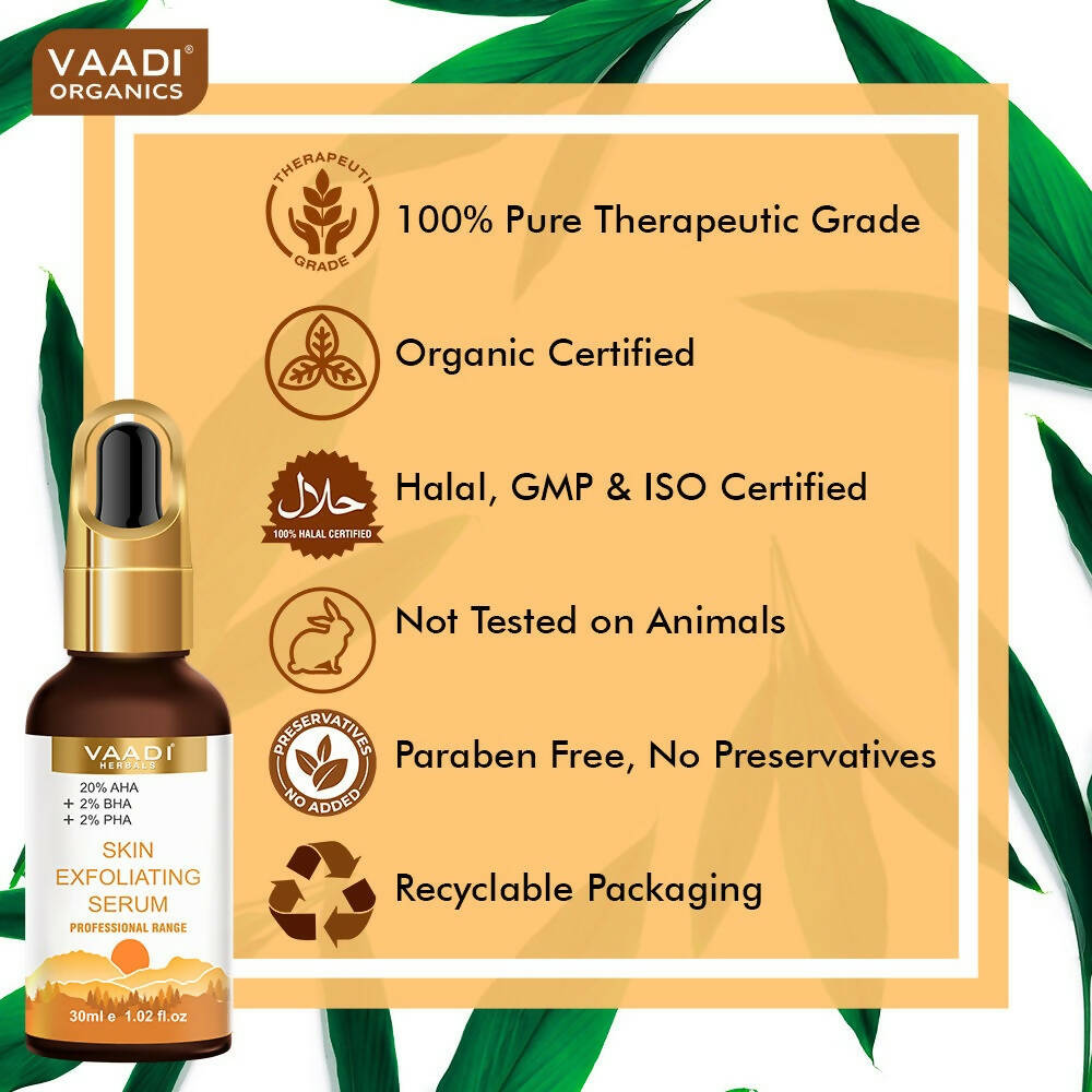 Vaadi Herbals Skin Exfoliating Serum With 20% AHA & 2% BHA & 2% PHA - Drmedicart