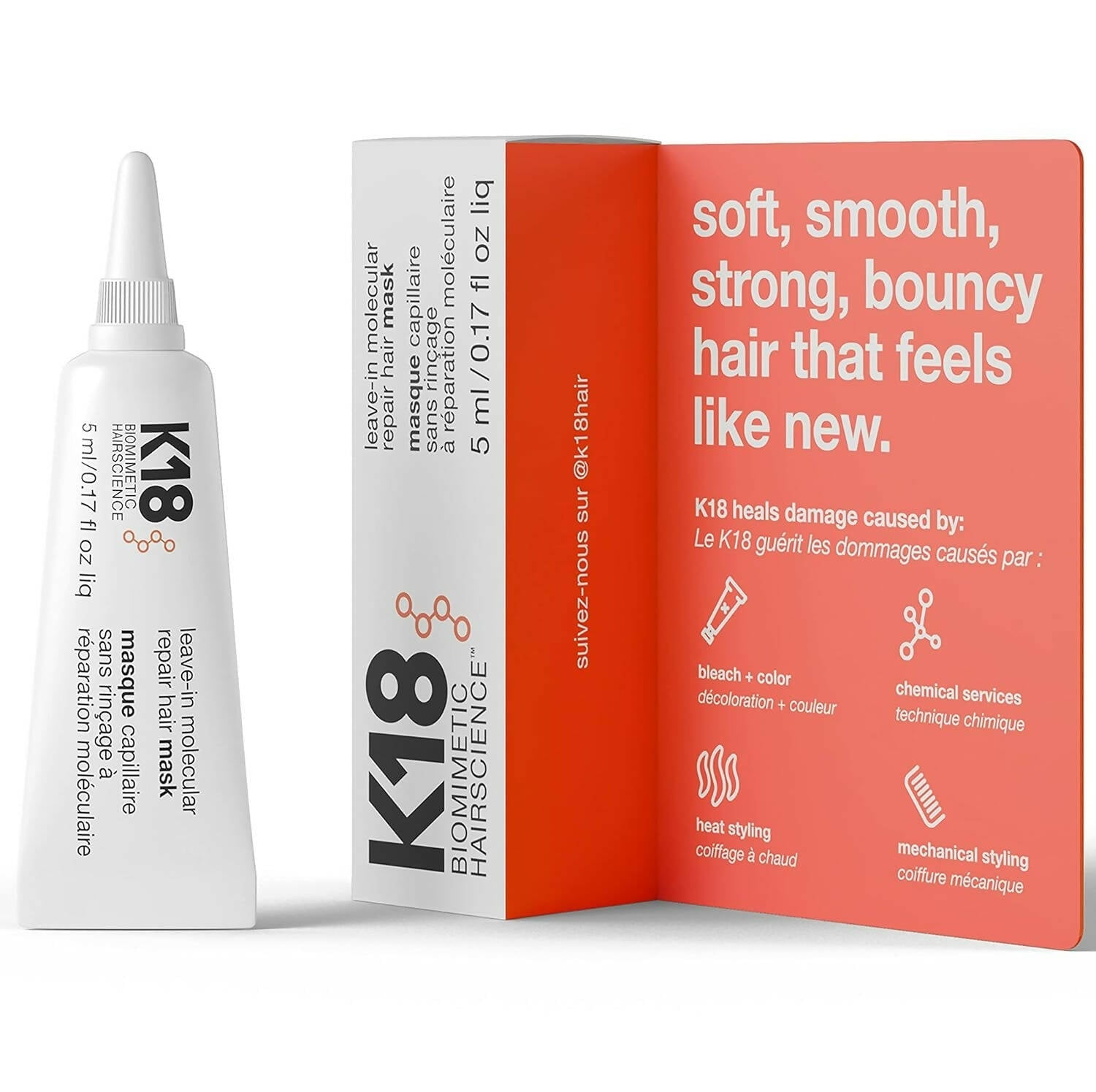 K18 Biomimetic Hairscience Leave-In Molecular Repair Hair Mask - DrMediCart