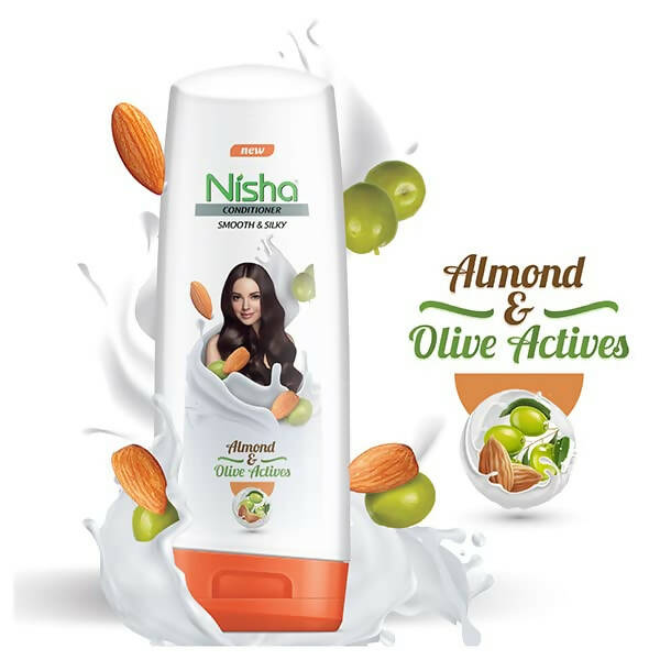 nisha smooth and silky hair conditioner with almond and olive actives buy in usa
