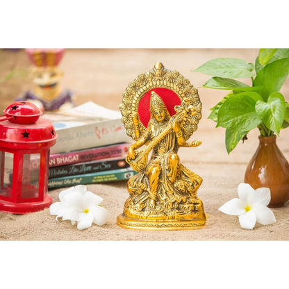 Buy Articia Metal Goddess Saraswati Idol