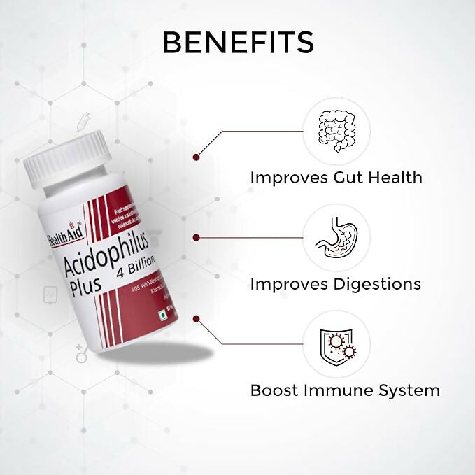 HealthAid Acidophilus Plus 4 Billion Probiotic Capsules