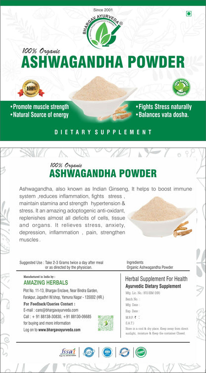 Dr.Bhargav’s Organic Ashwagandha Root Powder