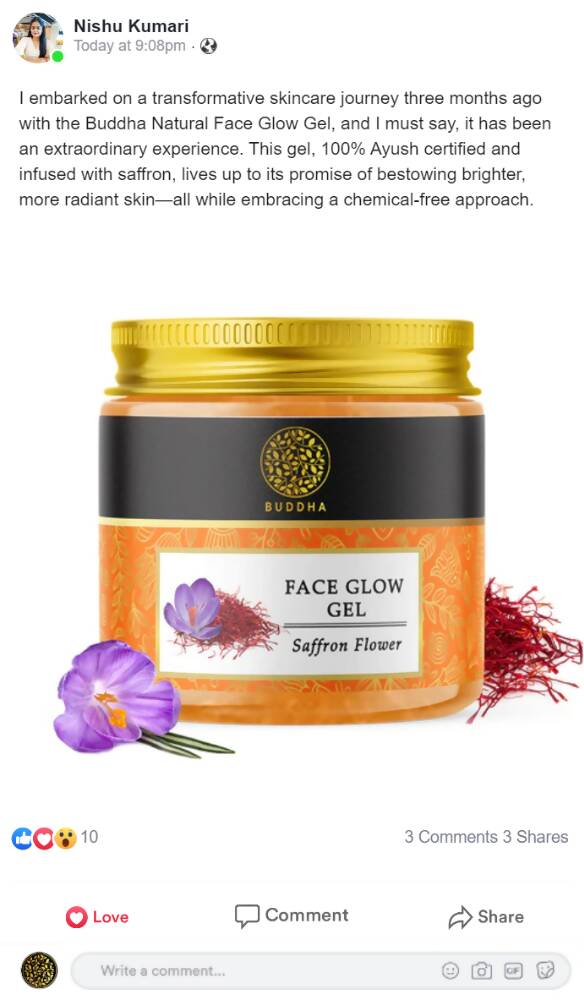 Buddha Natural Face Glow Gel