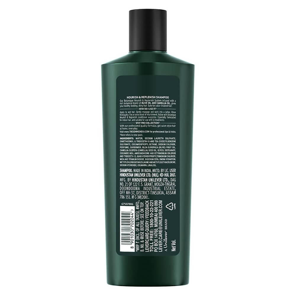 TRESemme Botanique NR Nourish & Replenish Shampoo With Olive & Camellia Oil for Frizz Control & Hair Growth| Paraben Free| Smoothens Dry