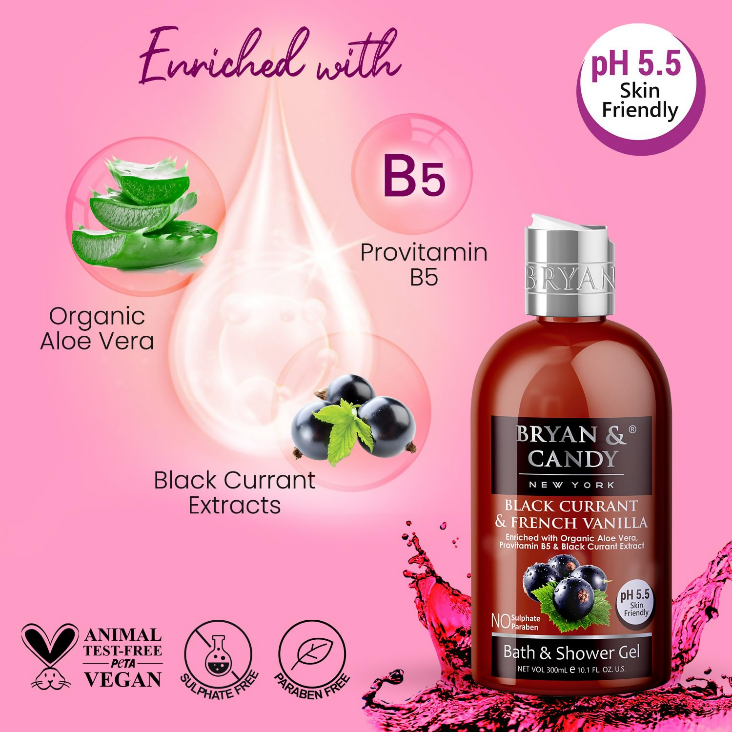 Bryan & Candy Black Currant & French Vanilla Shower Gel