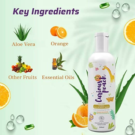 Curious Peach Herbal Face & Body Wash