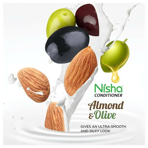 nisha smooth and silky hair conditioner with almond and olive actives buy in usa