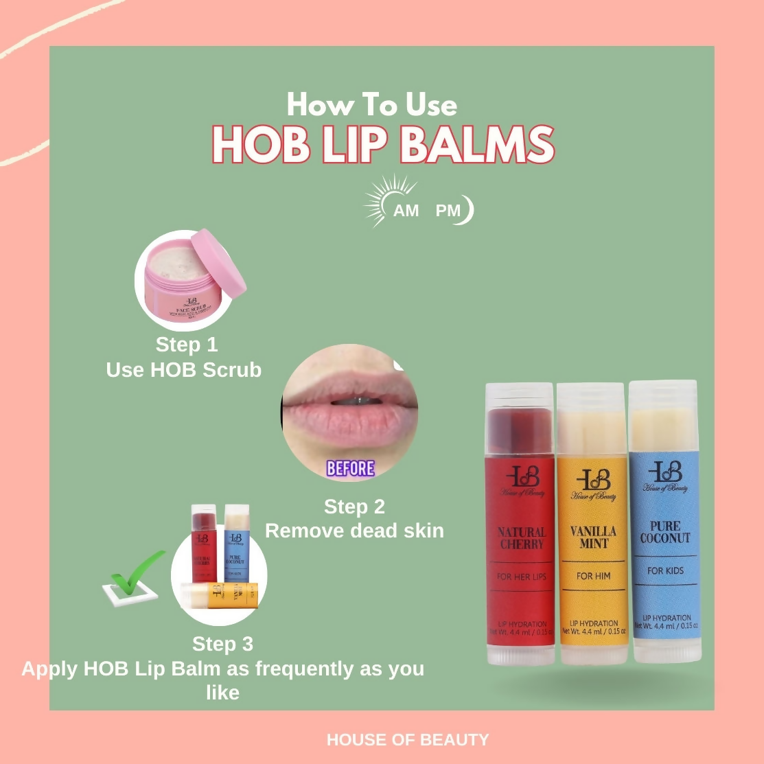 House of Beauty Pout Perfect Tinted Lip Balm Set