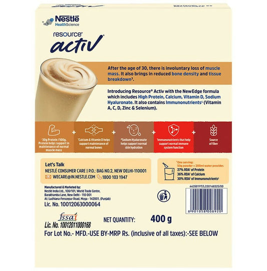 Buy Nestle Resource Activ Powder - Vanilla Flavor from DrMediCart, Ship from India to USA