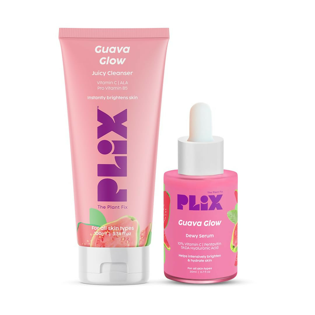 PLIX The Plant Fix 10% Vitamin C Guava Combo - Juicy Cleanser and Face Serum