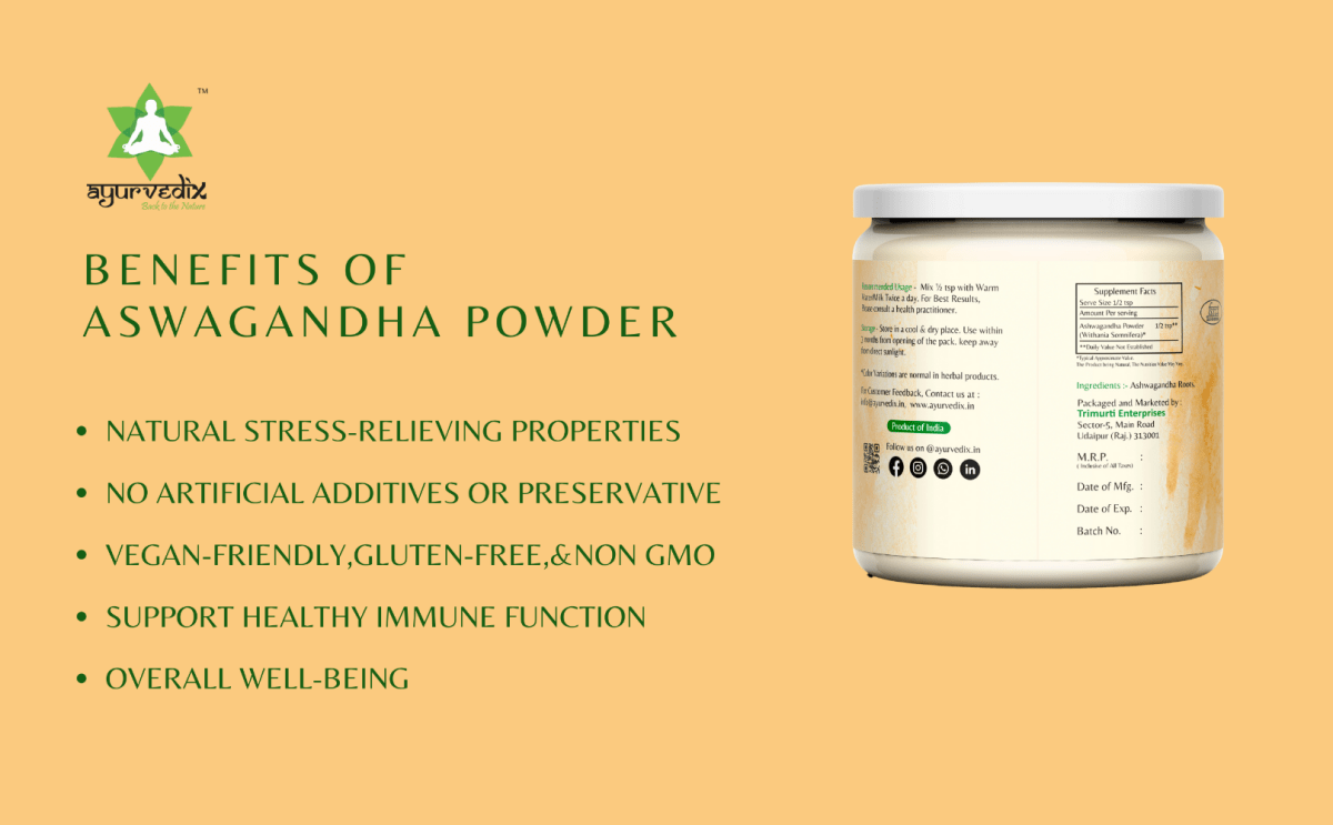 Ayurvedix Organic Ashwagandha Powder