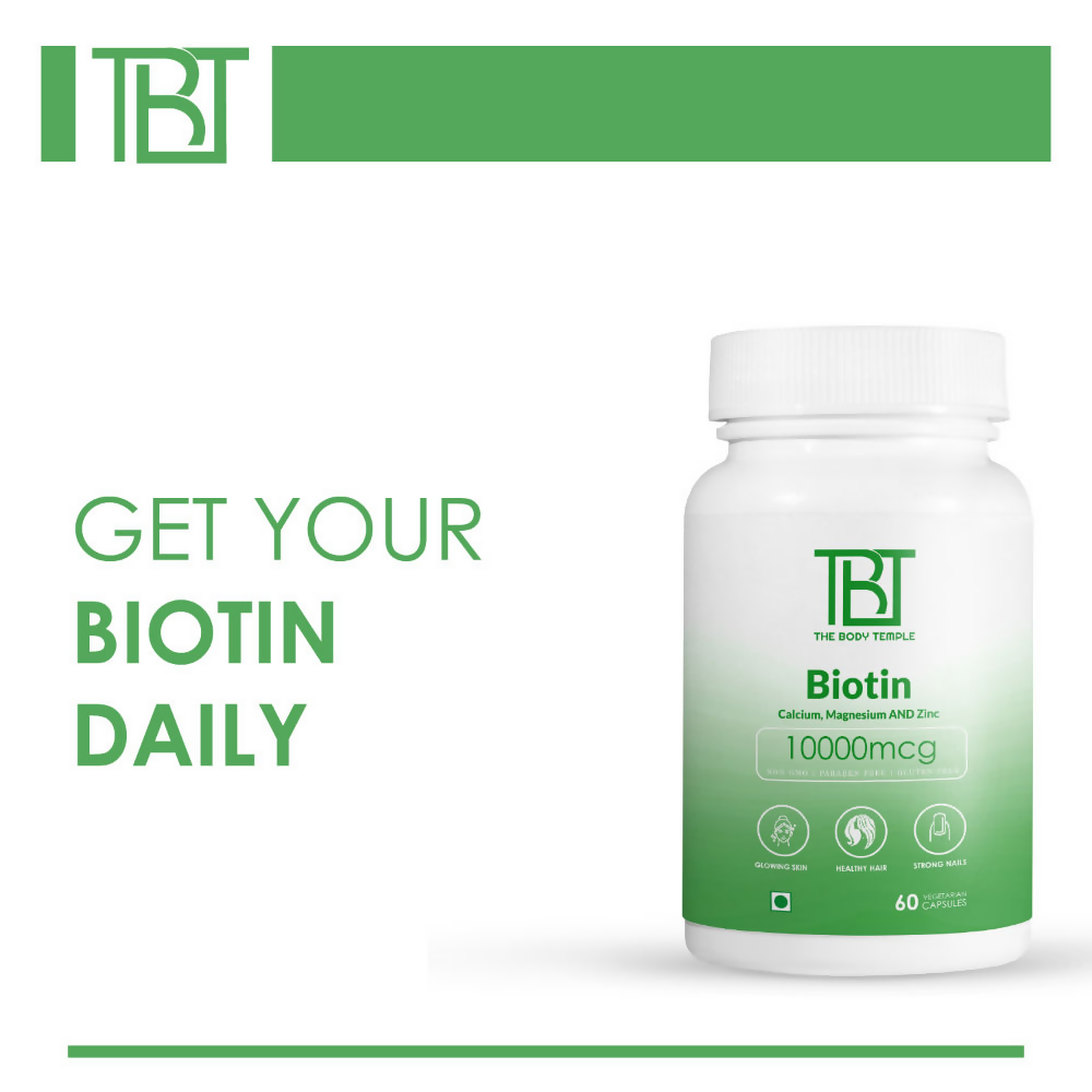 The Body Temple Biotin 10000mcg For Hair Growth and Healthy Skin