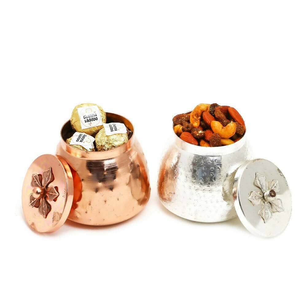 Ghasitaram Metal Barni of Channa Laddoo and Mix Dryfruits