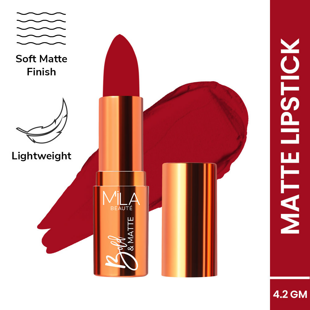 Mila Beaute Bold & Matte Long Lasting Highly Pigmented Lipstick - Red Carpet
