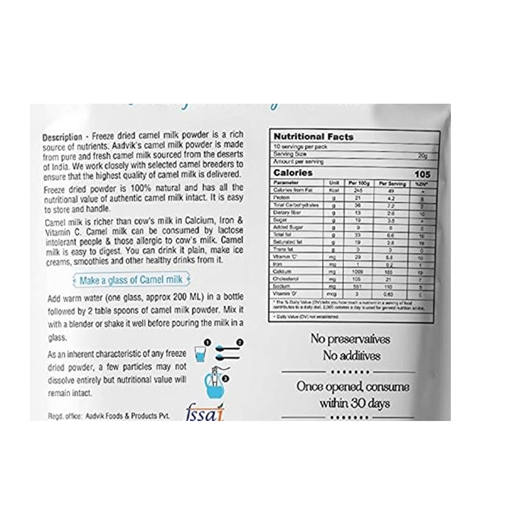 Aadvik Camel Milk Powder 