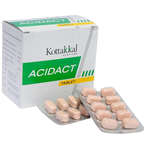 Buy Kottakkal Arya Vaidyasala Acidact Tablet  -  Ayurvedic support   for Acidity from DrMediCart, Ship from India to USA