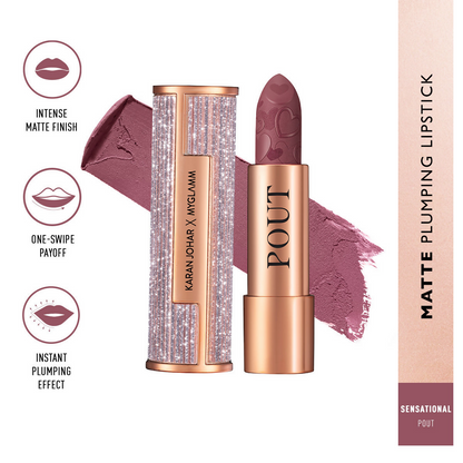 MyGlamm Pout By Karan Johar Intense Matte Plumping Lipstick - Sensational Pout