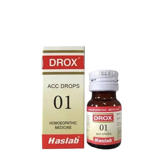 Buy Haslab Homeopathy Drox 01 Acc Drops from DrMediCart, Ship from India to USA