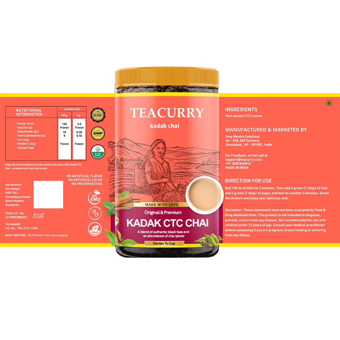 Teacurry Kadak CTC Chai Powder - Drmedicart