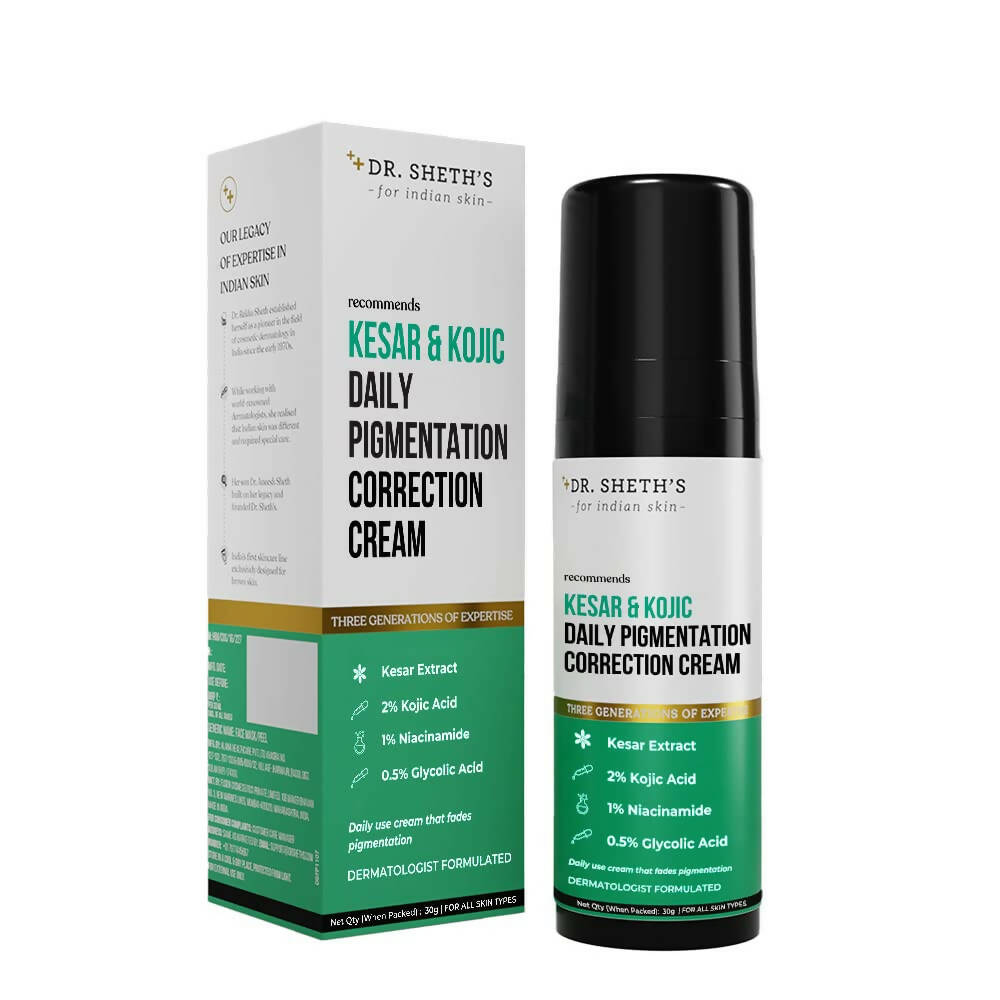 Buy Dr. Sheth's Kesar & Kojic Daily Pigmentation Correction Cream from DrMediCart, Ship from India to USA