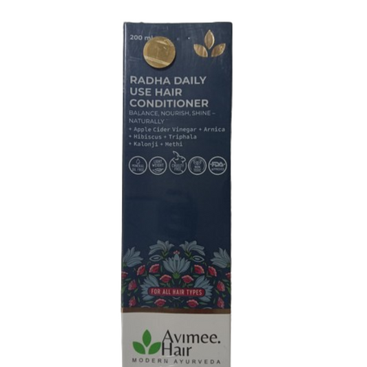Avimee Herbal Radha Hair Conditioner For All Hair Type With Keratin Protein, Rice Protein, Apple Cider Vinegar & Aloe Vera, Makes Hair Silky Smooth