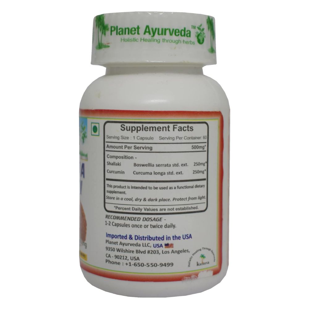 Planet Ayurveda Boswellia Curcumin Capsules