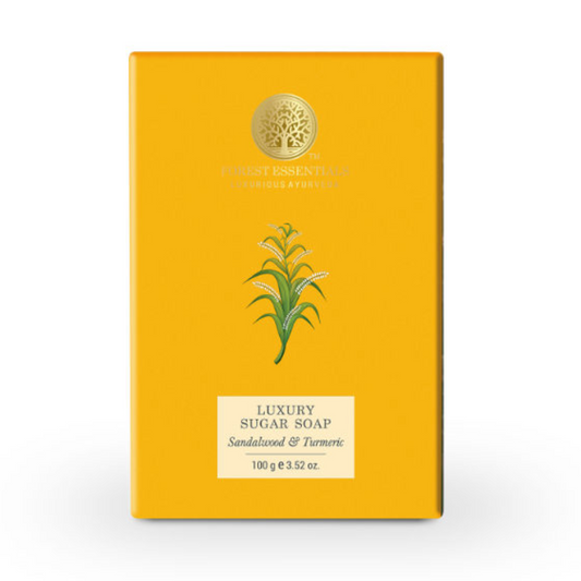 Buy Forest Essentials Luxury Sugar Soap Sandalwood & Turmeric from DrMediCart, Ship from India to USA