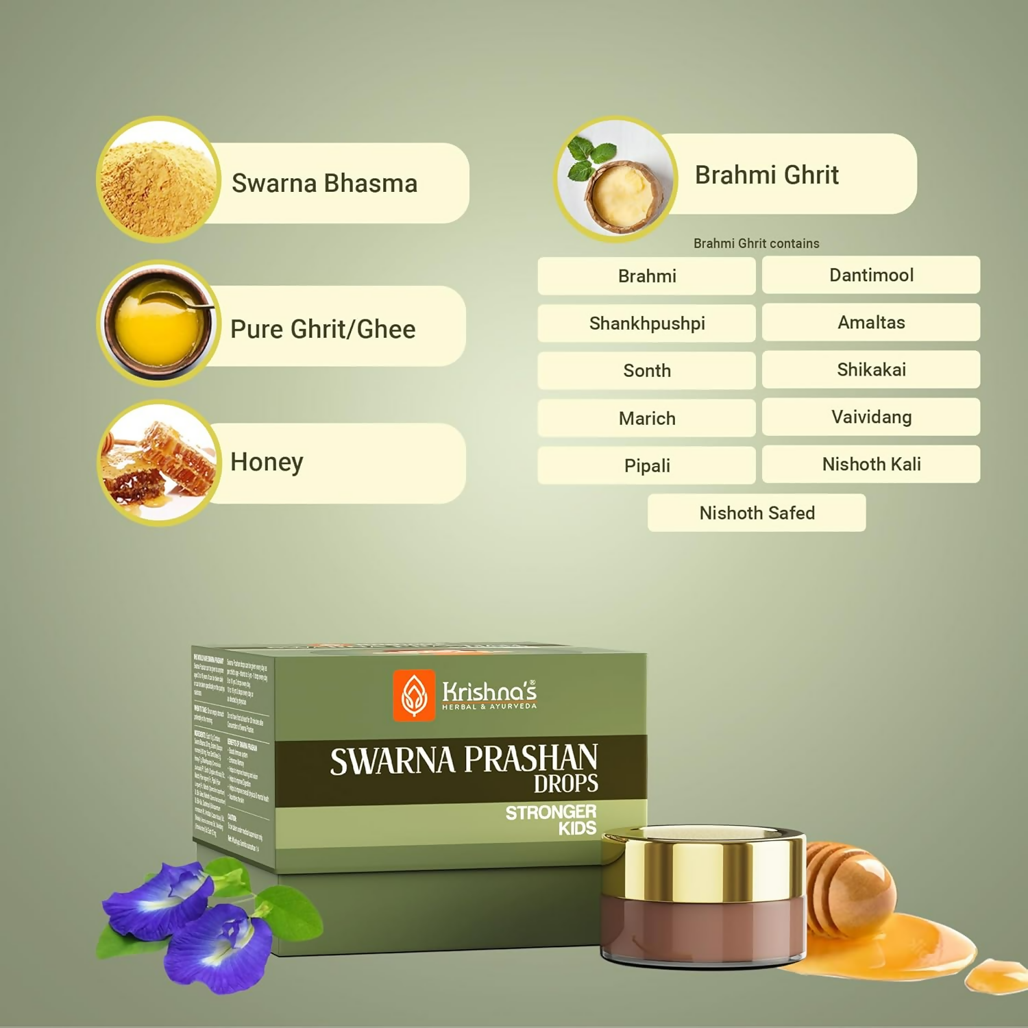 Krishna's Herbal & Ayurveda Swarnaprashan Drops For Kids