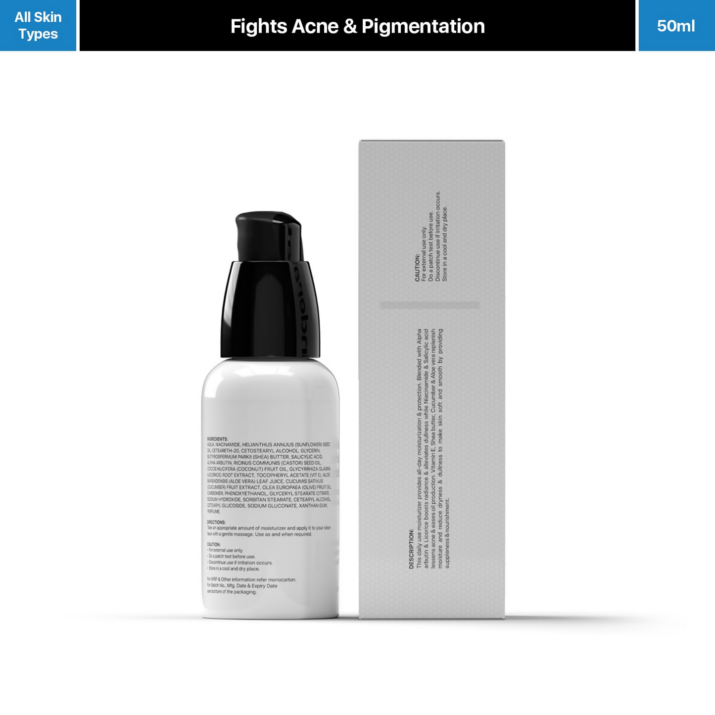 Underated Glow And Acne Clear Face Moisturiser Cream