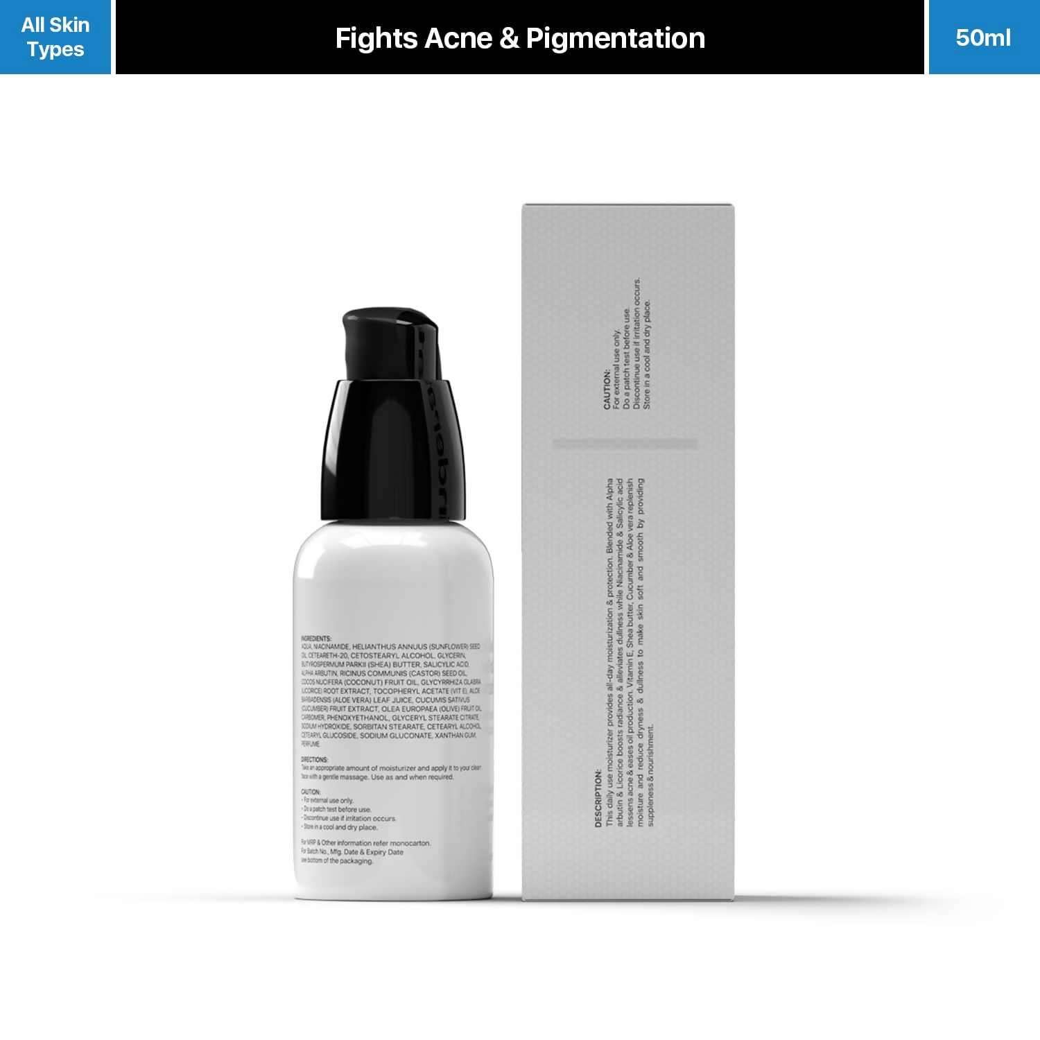 Underated Glow And Acne Clear Face Moisturiser Cream