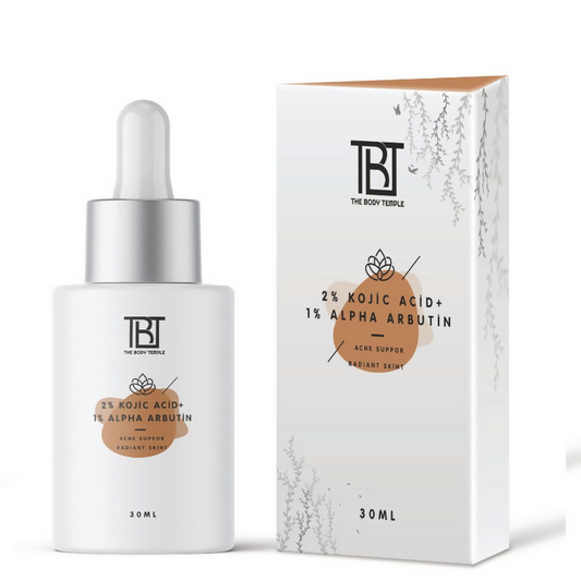 The Body Temple 2% Kojic Acid + 1% Alpha Arbutin Face Serum