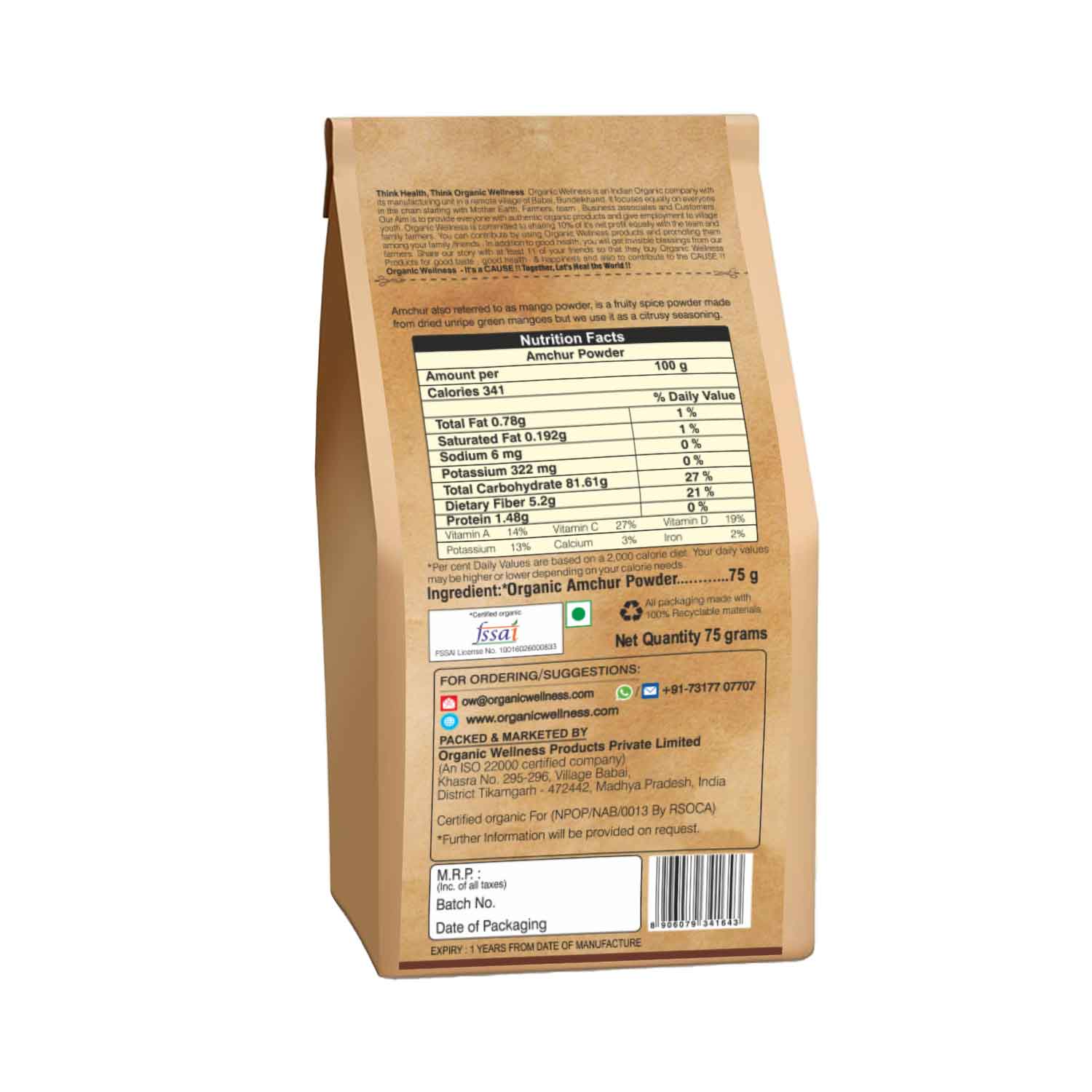 Organic Wellness Amchur Powder