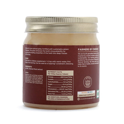 Two Brothers Organic Farms Shatavari Ghee | Cultured Cow Desi Ghee | Curd-Churned Bilona Ghee | Pure, Natural, And Healthy