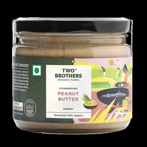 Two Brothers Organic Farms Jaggery Peanut Butter & Plain Peanut Butter-Creamy