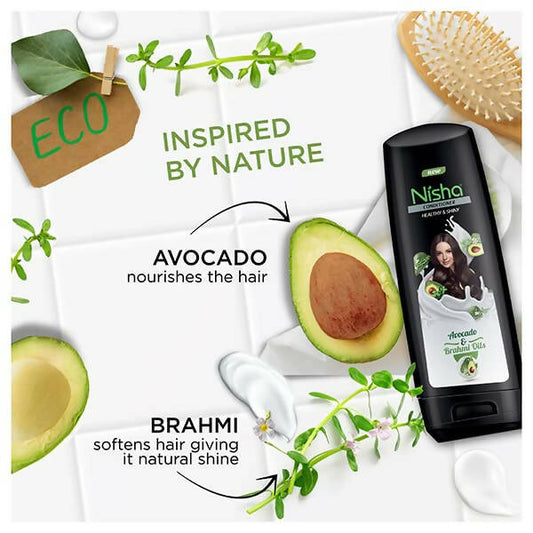 Buy Nisha Healthy and Shiny Hair Conditioner with Avocado and Brahmi Oils from DrMediCart, Ship from India to USA