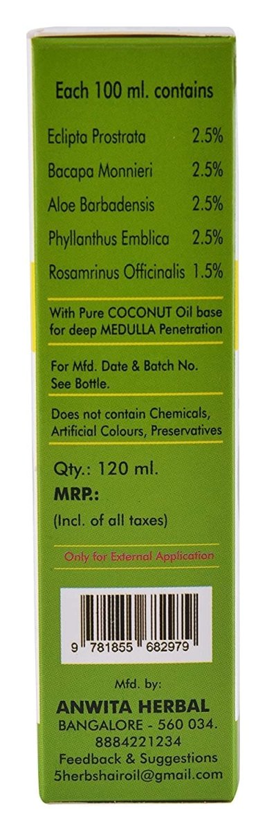 Anwita Herbal 5 Herbs Family Hair Oil