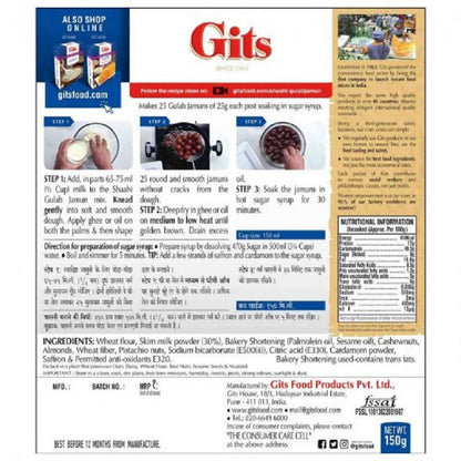 Gits Shahi Gulab Jamun Dessert Mix
