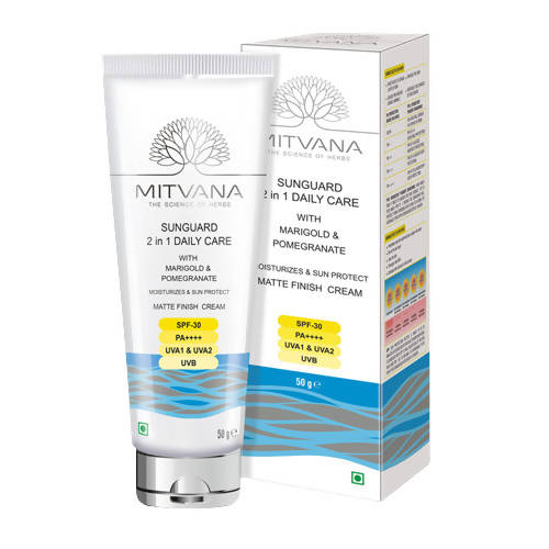 Buy Mitvana Sunguard 2 in 1 Daily Care SPF-30 (Marigold & Pomegranate) from DrMediCart, Ship from India to USA